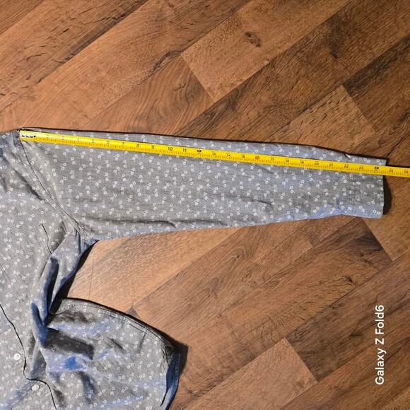 Grey Express slim fit button down shirt size small - Picture 3 of 6